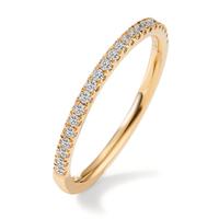Memory Ring 750/18 K Gelbgold Diamant 0.165 ct, 23 Steine, w-si