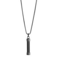 Signature Kette Pendulum aus Carbon mit Edelstahl in Lava Grey 60 cm