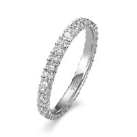 Memory Ring 750/18 K Weissgold Diamant 1.159 ct, 57 Steine, tw-si