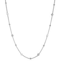 Collier Silber Zirkonia 3 Steine rhodiniert shining Pearls 40-44 cm verstellbar