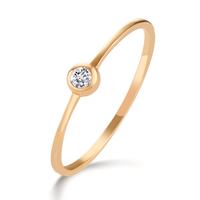 Solitär Ring 750/18 K Gelbgold Diamant 0.05 ct, w-si