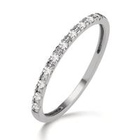 Memory Ring 750/18 K Weissgold Diamant 0.15 ct, 10 Steine, w-si