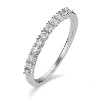 Memory Ring 750/18 K Weissgold Diamant 0.24 ct, 11 Steine, w-si