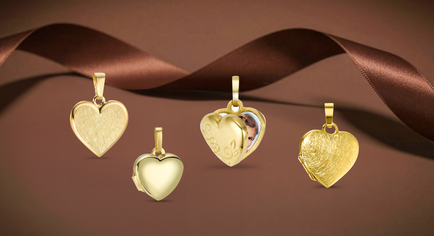 Elegante Herzen aus Gold