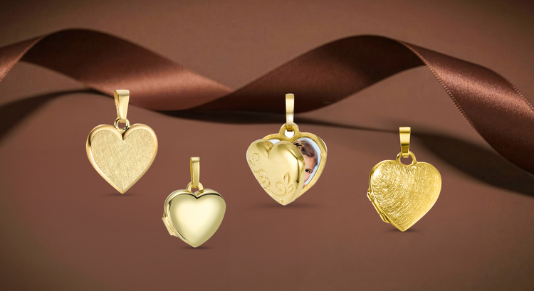 Elegante Herzen aus Gold