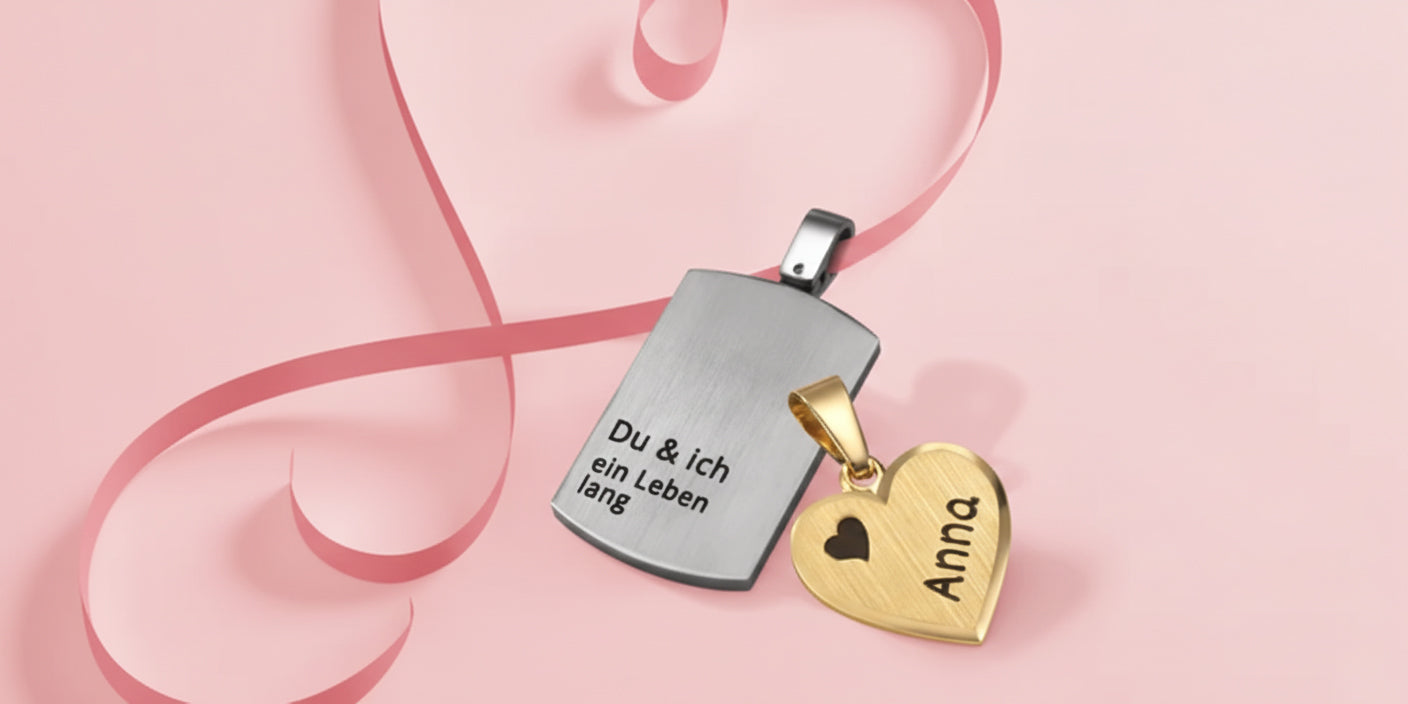 Geschenke - Valentinstag - Gravur-Schmuck