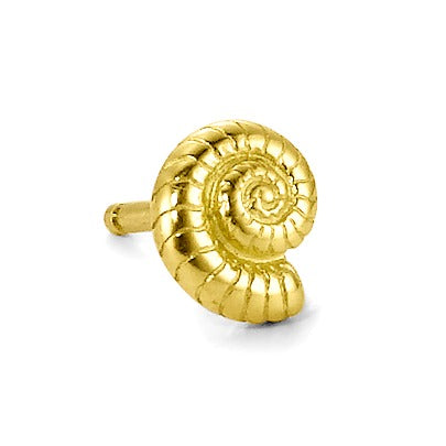 Orecchini a bottone 1 pz Oro giallo 750/18 carati Ammonite