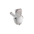 Ohrstecker 1 Stk 750/18 K Weissgold Kuh