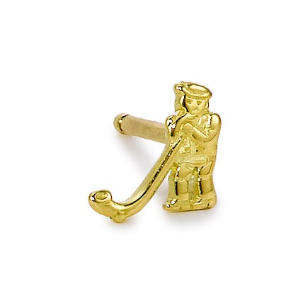 Clous d'oreille à l'unité Or jaune 18K Folklore