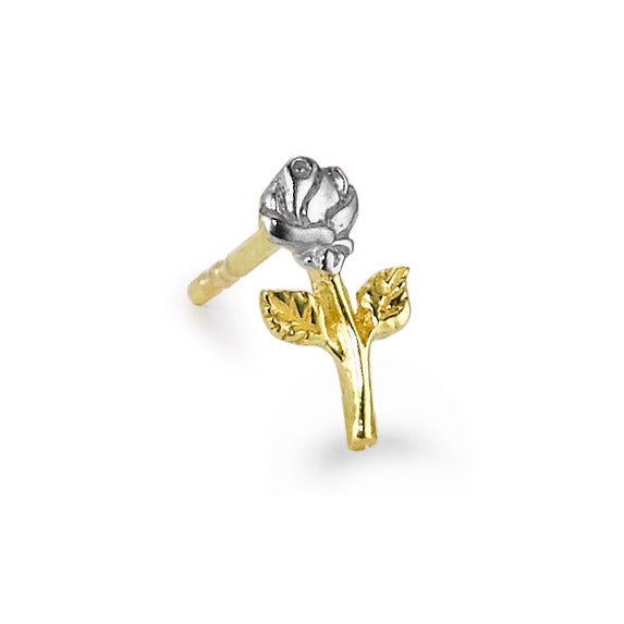 Orecchini a bottone 1 pz Oro giallo 750/18 carati Rosa