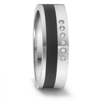 Partnerring TAMOR mit 0,048 ct. TW/si Brillanten und Keramik