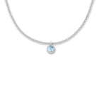 Ciondolo Oro bianco 750/18 carati Topazio 0.14 ct, w-si