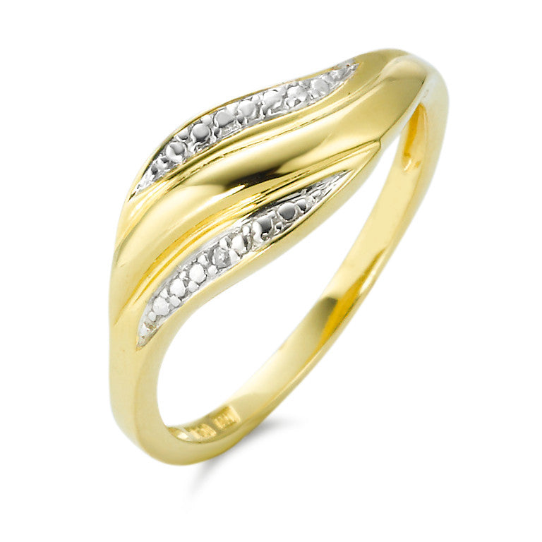 Anello Oro giallo 750/18 carati Diamante 0.004 ct, w-si