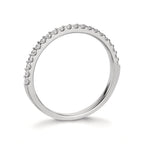 Memory Ring 750/18 K Weissgold Diamant 0.25 ct, 21 Steine, w-si