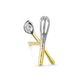 Orecchini a bottone 1 pz Oro giallo 750/18 carati Pentole e padelle