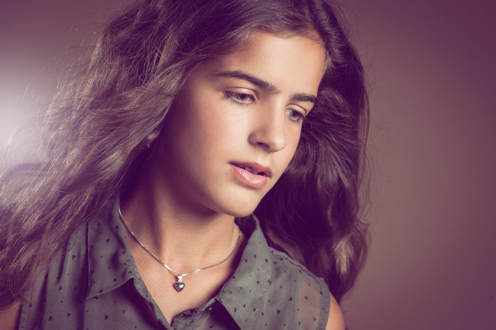 Orecchini a strappo Argento rodiato Cuore