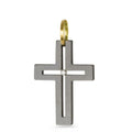 Ciondolo Titanio, Oro giallo 750/18 carati Diamante 0.01 ct, w-si