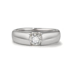 Solitär Ring 375/9 K Weissgold Moissanite