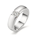 Solitär Ring 375/9 K Weissgold Moissanite