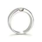 Solitär Ring 375/9 K Weissgold Moissanite