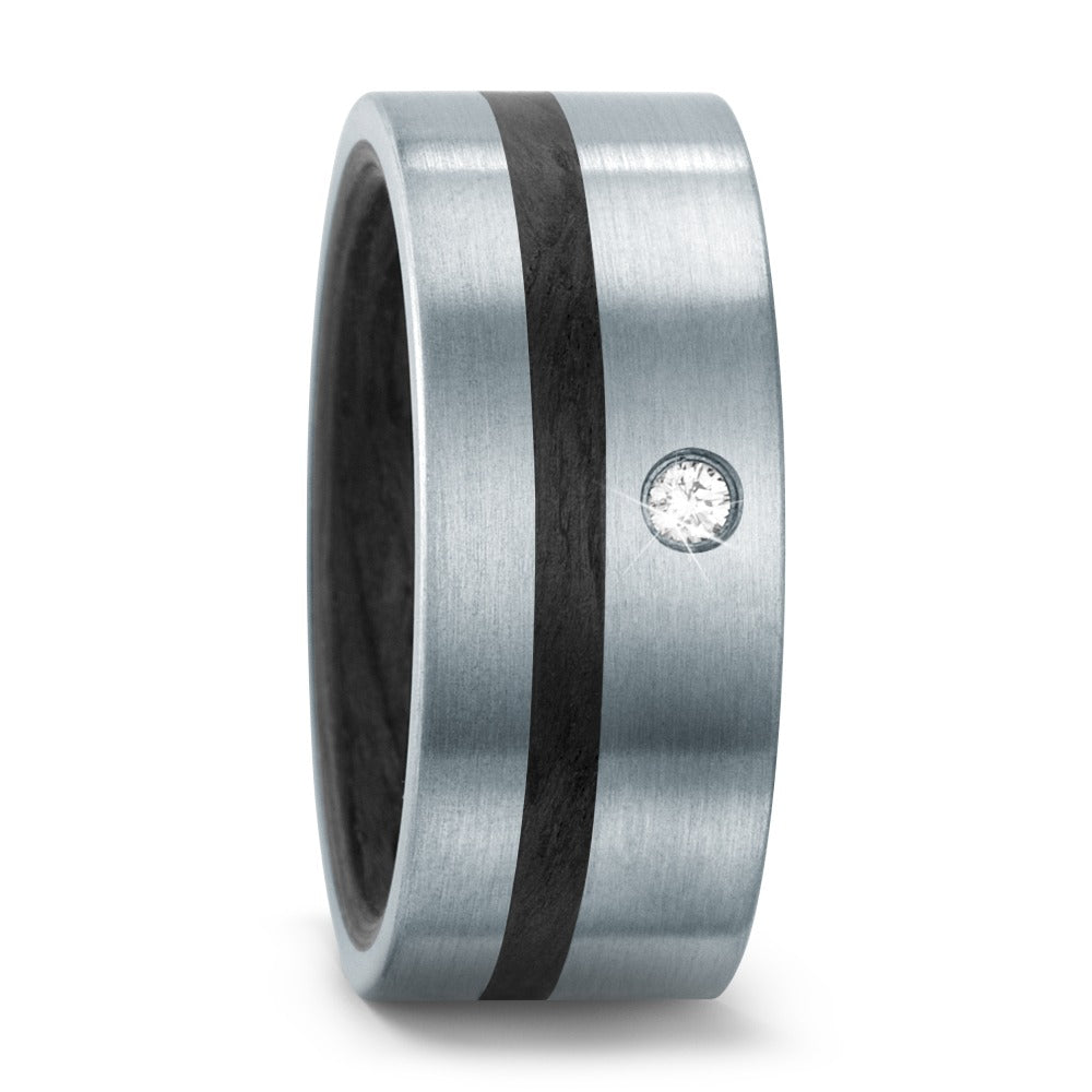 Partnerring Edelstahl, Carbon