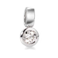 Anhänger 750/18 K Weissgold Diamant weiss, 0.20 ct, Brillantschliff, w-si Ø5.5 mm