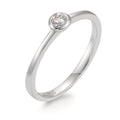 Anello Oro bianco 750/18 carati Diamante bianco, 0.10 ct, [Brillant], w-si