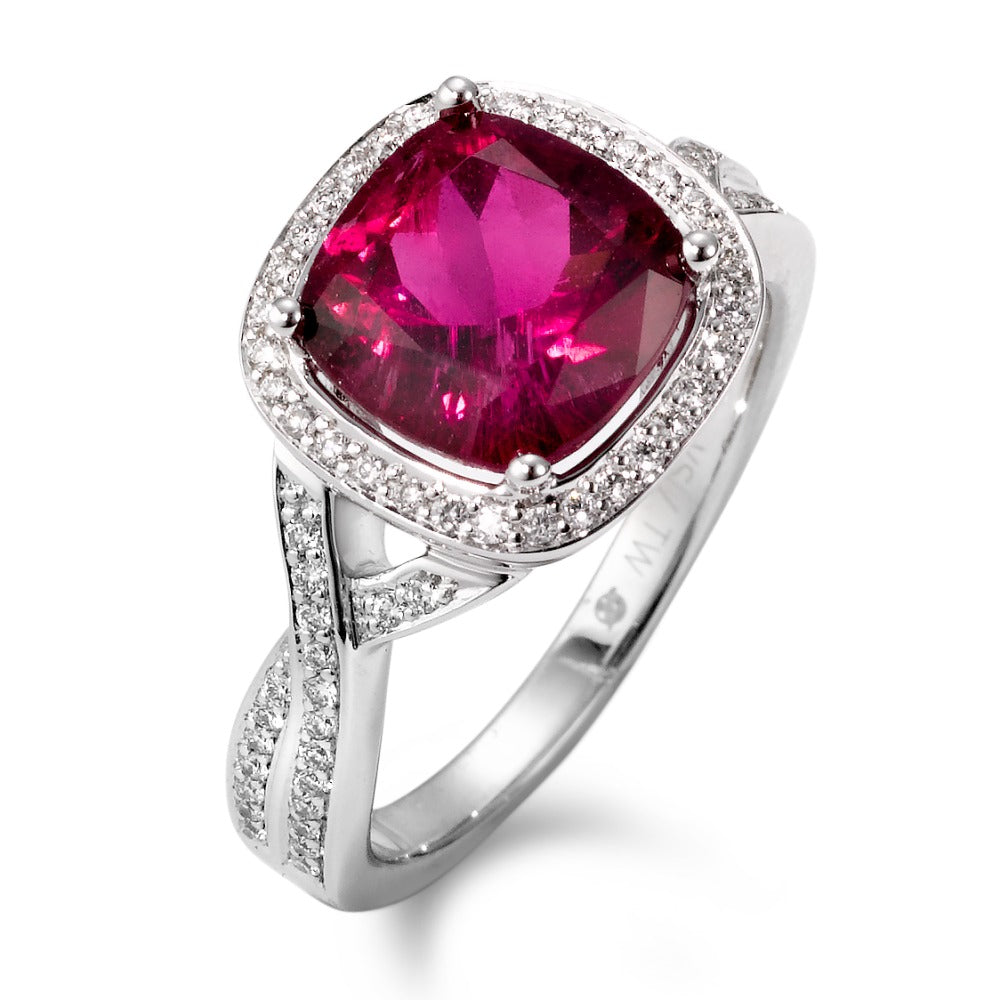 Anello Oro bianco 750/18 carati Diamante bianco, 0.30 ct, 78 pietra, [Brillant], tw-vsi