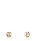 Ohrstecker 750/18 K Gelbgold Zirkonia 2 Steine Ø3 mm
