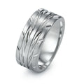 Fingerring Edelstahl mit Reifenprofil
