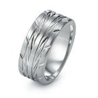 Fingerring Edelstahl mit Reifenprofil