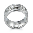 Fingerring Edelstahl mit Reifenprofil