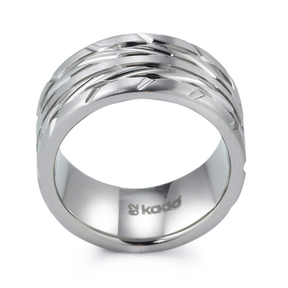 Fingerring Edelstahl mit Reifenprofil