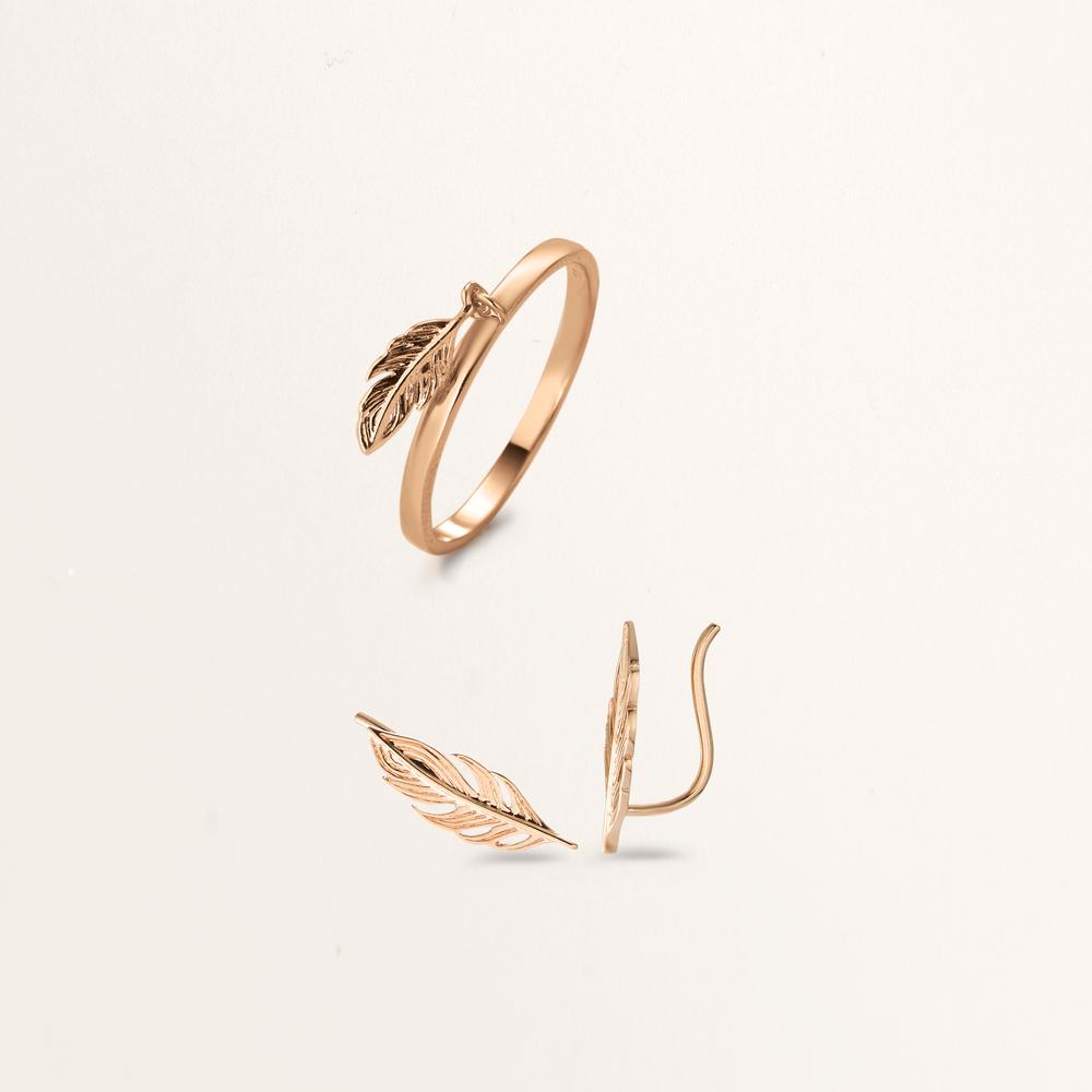 Fingerring Bronze vergoldet