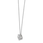Collier 750/18 K Weissgold Diamant 0.25 ct, w-si 42 cm Ø4 mm