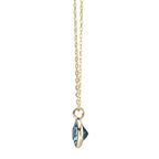 Collier 585/14 K Gelbgold Zirkonia blau 40-42 cm verstellbar