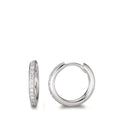 Klappcreolen 750/18 K Weissgold Diamant 0.16 ct, 24 Steine, w-si