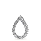 Anhänger 750/18 K Weissgold Diamant 0.15 ct, 16 Steine, Brillantschliff, w-si