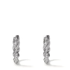 Orecchini circolari Oro bianco 750/18 carati Diamante 0.09 ct, 24 pietra, w-si