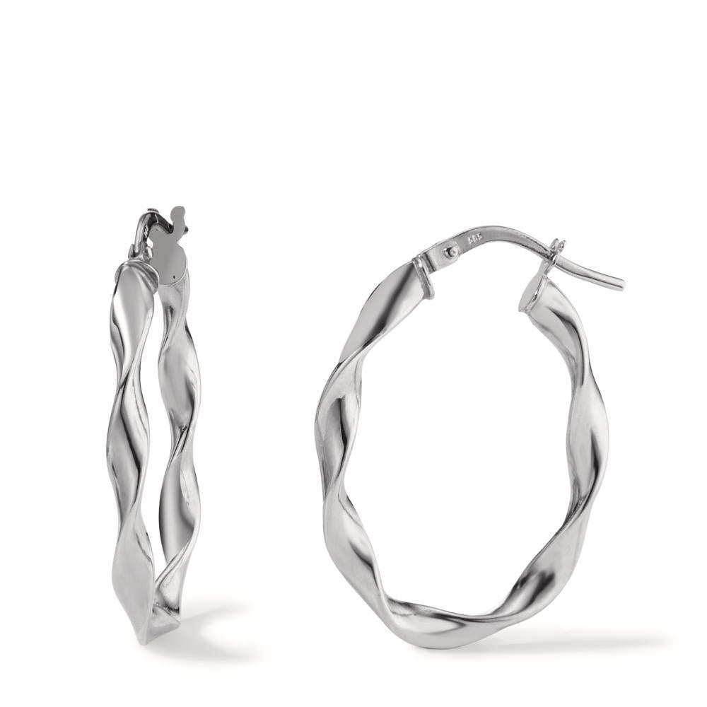 Orecchini a cerchio Oro bianco 585/14 kt