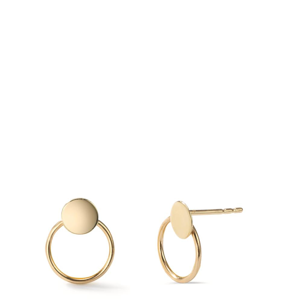 Orecchini a bottone Oro giallo 585/14 kt Ø7.5 mm