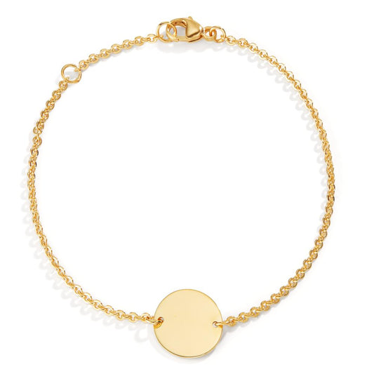 Gourmette avec gravure Or jaune 9K 16-18 cm Ø12 mm