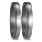 Anello del partner 999 Tantalio, Platino 950 Diamante 0.02 ct, w-si