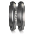 Anello del partner 999 Tantalio, Platino 950 Diamante 0.035 ct, 5 pietra, w-si