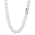 Collier Silber Süsswasserzuchtperlen weiss, 12 mm 50 cm