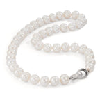Collier Silber Süsswasserzuchtperlen weiss, 12 mm 50 cm