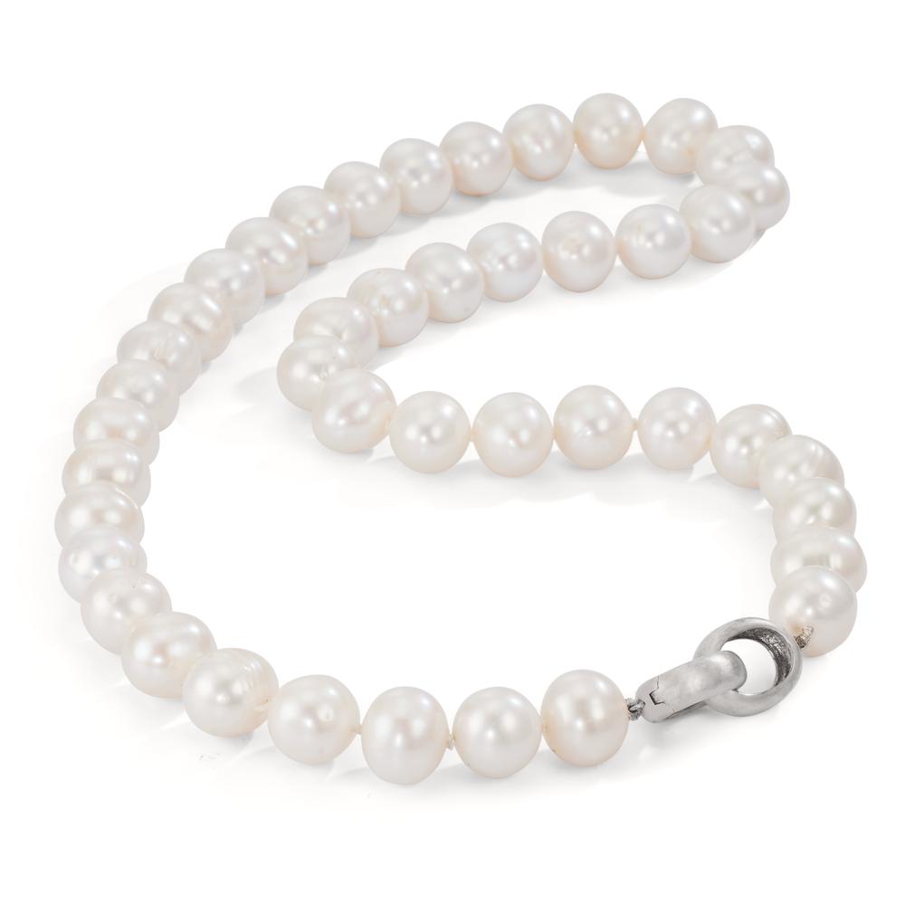 Collier Silber Süsswasserzuchtperlen weiss, 12 mm 50 cm