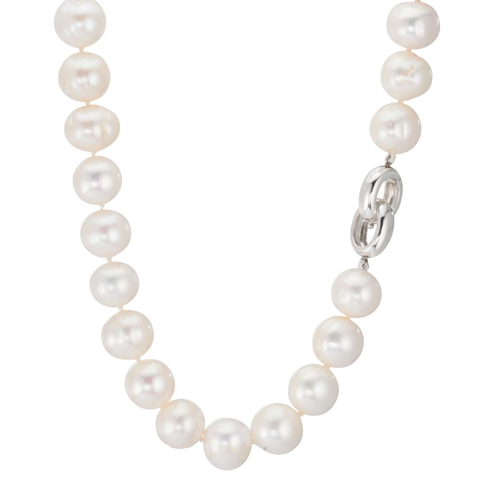 Collier Silber Süsswasserzuchtperlen weiss, 12 mm 50 cm
