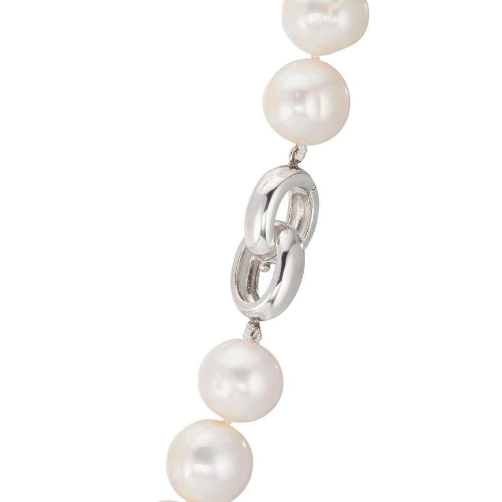 Collier Silber Süsswasserzuchtperlen weiss, 12 mm 50 cm