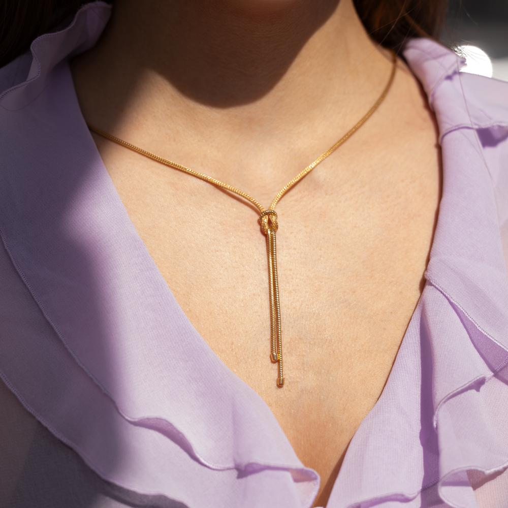 Collier Argent jaune Plaqué or 50 cm